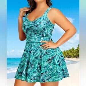 Tempt Swimsuit Bathing Suit sz XL Monokini Slimming NEW # H386